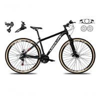 Bicicleta Aro 29 Absolute Nero 5 Shimano Freios Hidráulicos 24v Garfo Suspensão Pneu Faixa - Preto Tam.21 - 1