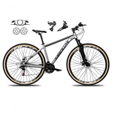 Bicicleta Aro 29 Absolute Nero 5 Shimano Freios Hidráulicos 24v Garfo Suspensão Pneu Faixa - Cinza Tam.15