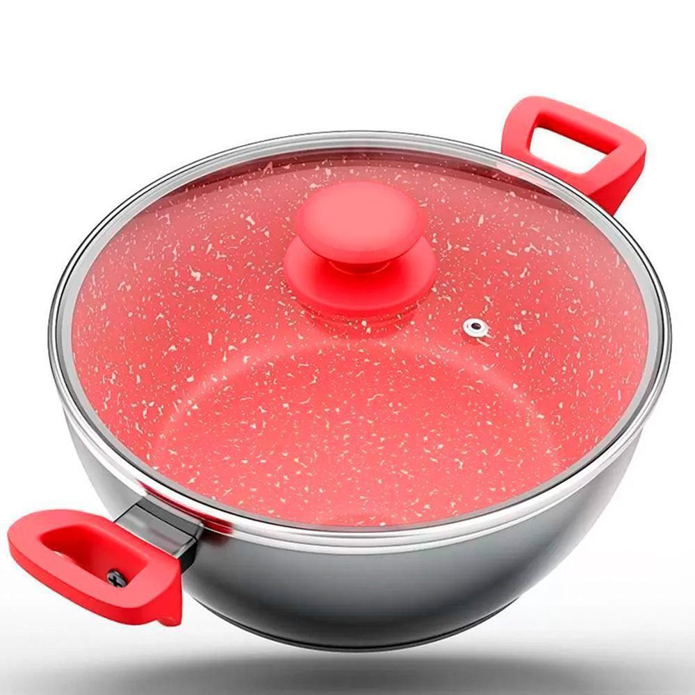 Panela Philco Definitive Pph280apr Redstone com Tampa de Vidro 6,1L Cinza e Vermelho - 1