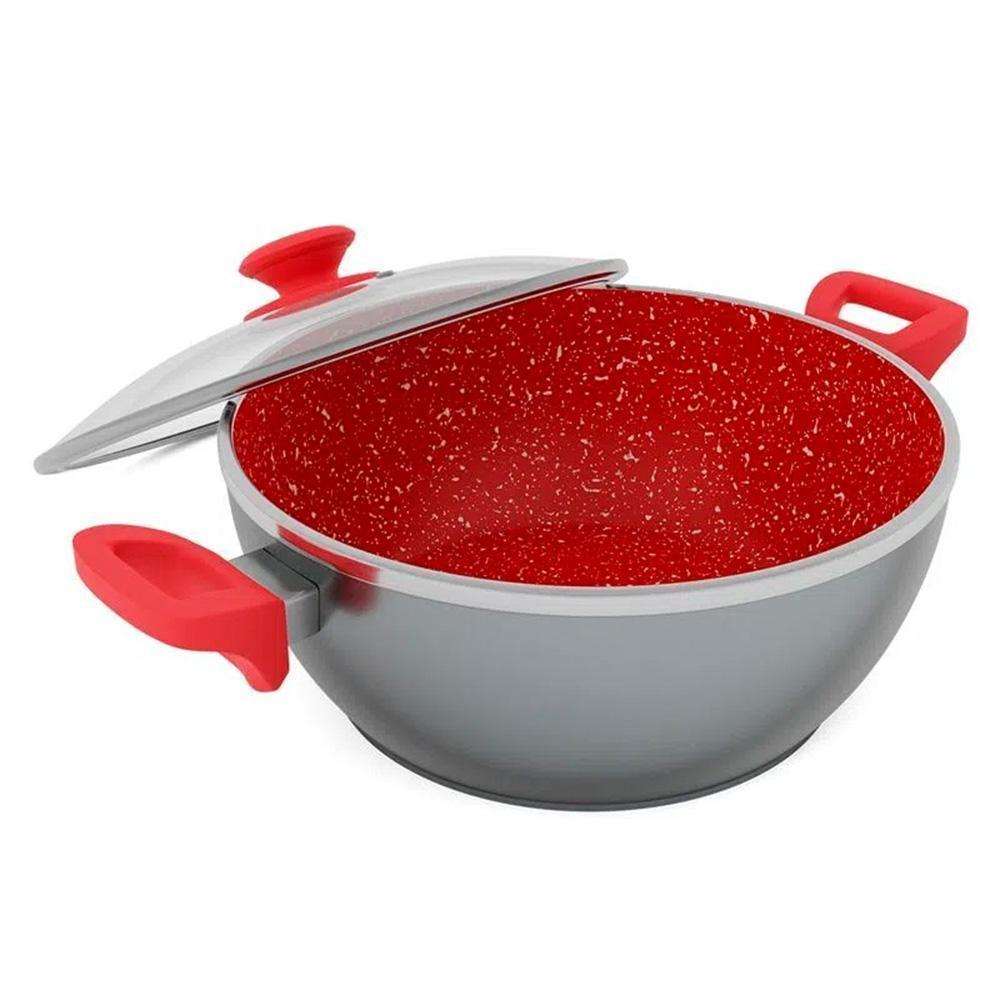 Panela Philco Definitive Pph280apr Redstone com Tampa de Vidro 6,1L Cinza e Vermelho - 4