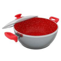 Panela Philco Definitive Pph280apr Redstone com Tampa de Vidro 6,1L Cinza e Vermelho