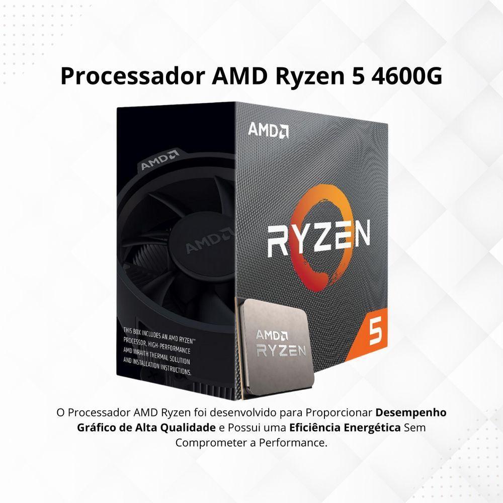 Kit Upgrade Amd Ryzen 5 4600g Vega 7 Placa Mãe A520 Memória Ram 16gb Ddr4 - 5