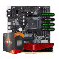 Kit Upgrade Amd Ryzen 5 5600gt Vega 8 Placa Mãe A520 Memória Ram 16gb Ddr4 - 1
