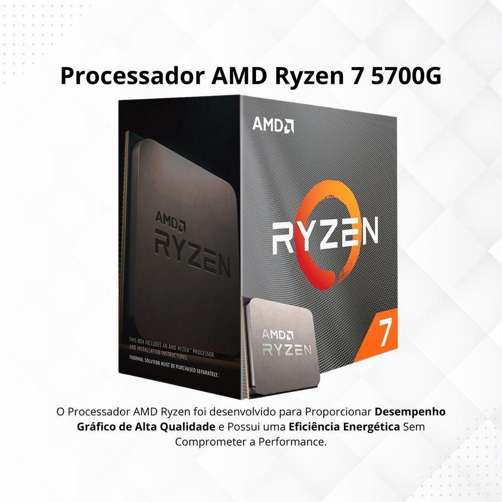 Pc Gamer Completo Amd Ryzen 7 5700g Radeon Vega 8 16gb Ddr4 Ssd 1tb Fonte 500w Monitor 23 75hz - 7