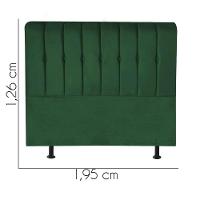 Cabeceira Estofada Kiara 195cm King Size Box Quarto Suede Verde - Gat Magazine - 2
