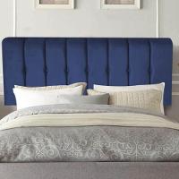 Painel Estofada Kiara 160cm Queen Size Box Quarto Suede Azul Marinho - Gat Magazine - 1