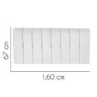 Painel Estofada Kiara 160cm Queen Size Box Quarto Suede Branco - Gat Magazine - 2