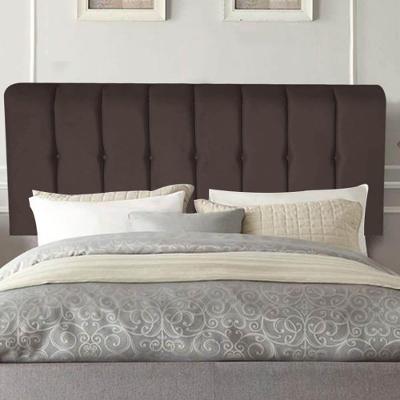 Painel Estofada Kiara 195cm King Size Box Quarto Corino Marrom - Gat Magazine