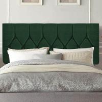 Painel Estofada Istambul Botão Capitonê 195cm King Size Para Cama Box Quarto Suede Verde - Gat Magazine - 1