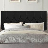 Painel Estofada Istambul Botão Capitonê 160cm Queen Size Para Cama Box Quarto Suede Preto - Gat Magazine - 1
