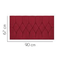 Painel Estofada Istambul Botão Capitonê 90cm Solteiro Para Cama Box Quarto Suede Vermelho - Gat Magazine - 2