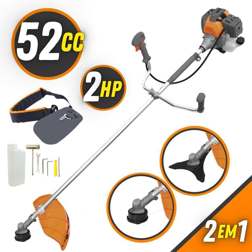 Roçadeira Tekna Rl520p 52cc 2hp C/lâmina 3 Pontas E Cabeçote - 6