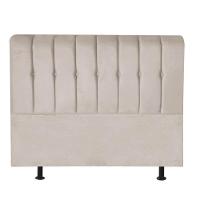 Cabeceira Estofada Kiara 160cm Queen Size Box Quarto Suede Bege - Gat Magazine - 1