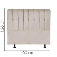 Cabeceira Estofada Kiara 160cm Queen Size Box Quarto Suede Bege - Gat Magazine - 2