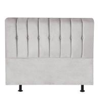 Cabeceira Estofada Kiara 160cm Queen Size Box Quarto Suede Cinza Claro - Gat Magazine - 1