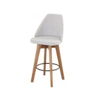 Kit 4 Banquetas Maya Gourmet Giratória-altura 62 Cm Do Chão Até O Assento-tecido Linho - 3