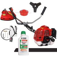 Roçadeira Kawashima Kw43l Faca 3p + Carretel + óleo Stihl 2t - 3