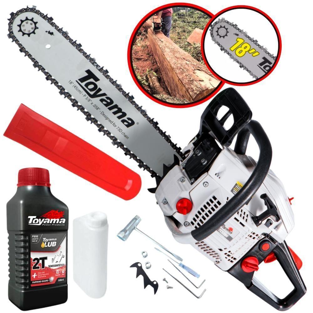 Motosserra Toyama Tcs58h 55cc 3,2hp Com óleo Lubrificante 2t - 2