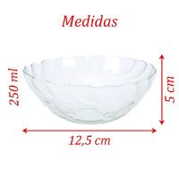 Kit Tigela Bowl Em Vidro Transparente 8 Peças 250ml - 2