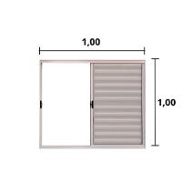 Veneziana 3 Folhas De Correr S/grade 1.00 X 1.00 Alumínio Branco Linha Modular - Hale - 2