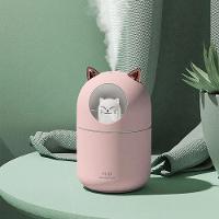 Umidificador Aromatizador Difusor Infantil Gatinho Luz Rgb - Branco Ou Rosa - 1
