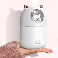 Umidificador Aromatizador Difusor Infantil Gatinho Luz Rgb - Branco Ou Rosa - 2