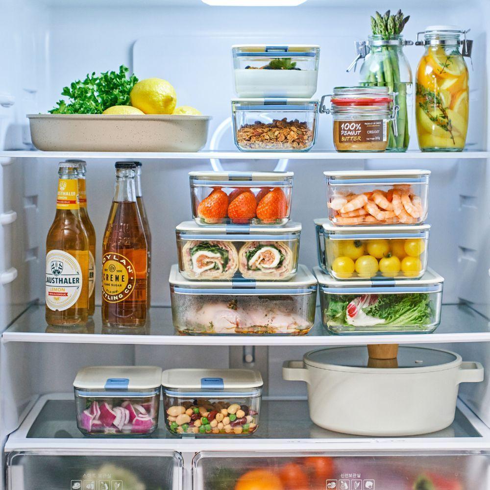 Pote De Vidro Hermético Retangular - Tampa Com Alavanca - 1100ml - Perfect Seal - Neoflam - 2