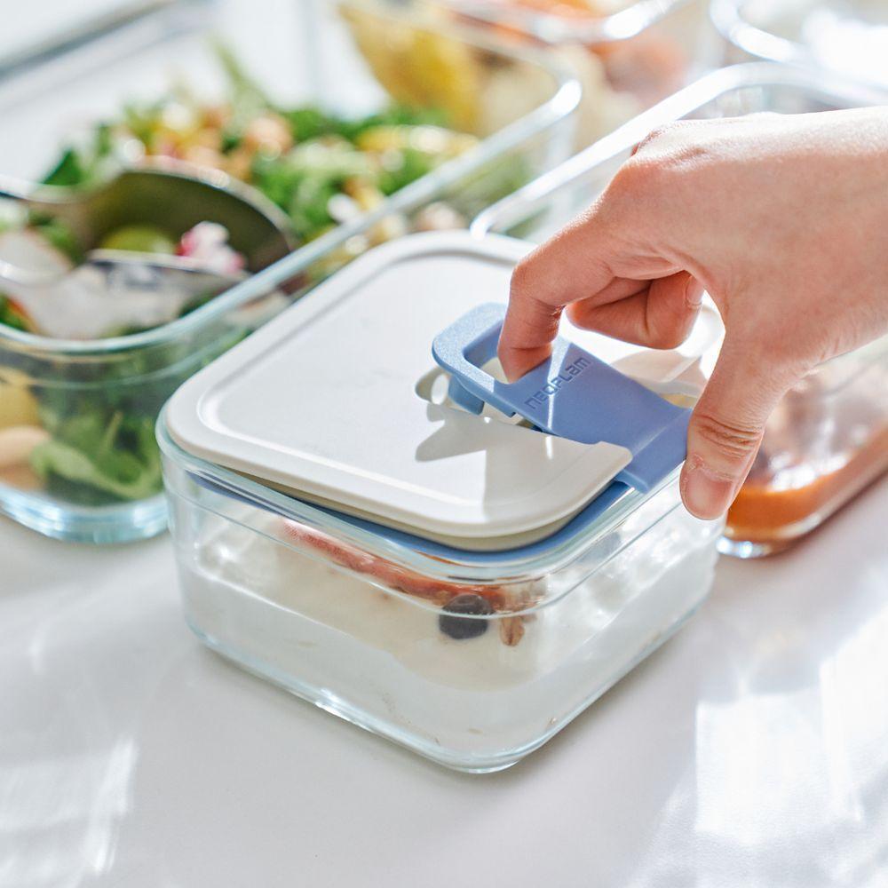 Pote De Vidro Hermético Retangular - Tampa Com Alavanca - 1100ml - Perfect Seal - Neoflam - 3