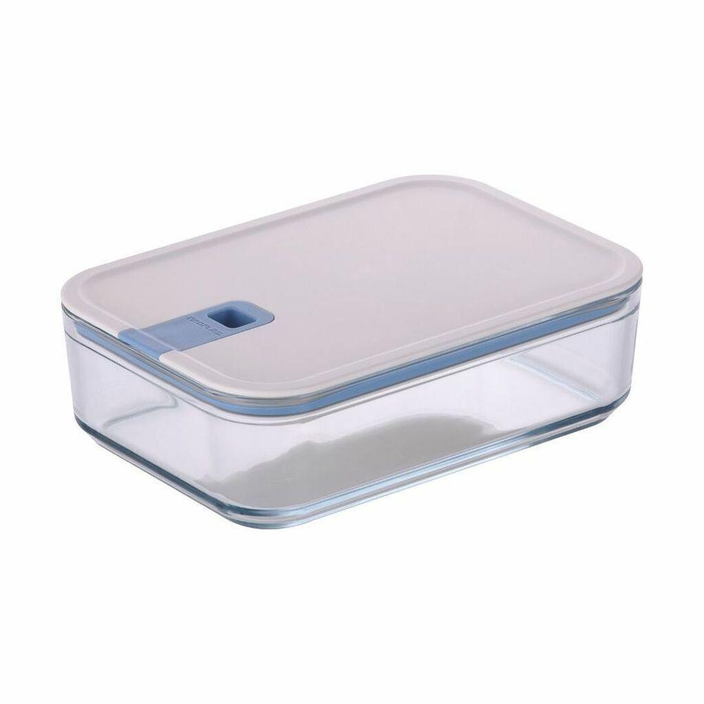 Pote De Vidro Hermético Retangular - Tampa Com Alavanca - 1600ml - Perfect Seal - Neoflam - 1