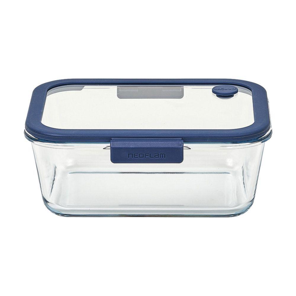 Pote De Vidro Hermético Retangular - Válvula Na Tampa De Vidro - 1900ml - Glacé Z - Neoflam - 1