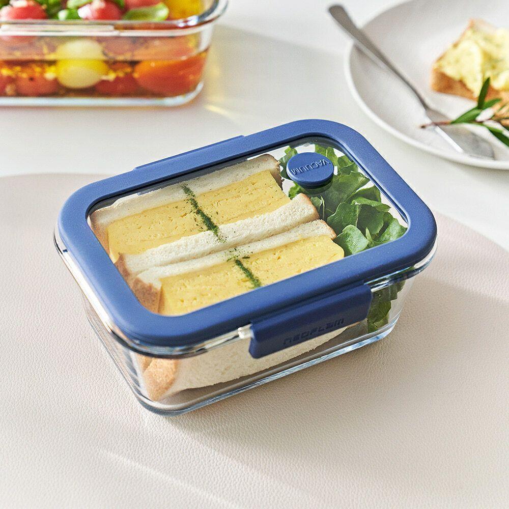 Pote De Vidro Hermético Retangular - Válvula Na Tampa De Vidro - 800ml - Glacé Z- Neoflam - 5