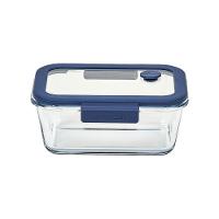 Pote De Vidro Hermético Retangular - Válvula Na Tampa De Vidro - 800ml - Glacé Z- Neoflam - 1