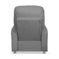 Poltrona Do Papai Reclinável Confortável Com Fibra Siliconada Cinza