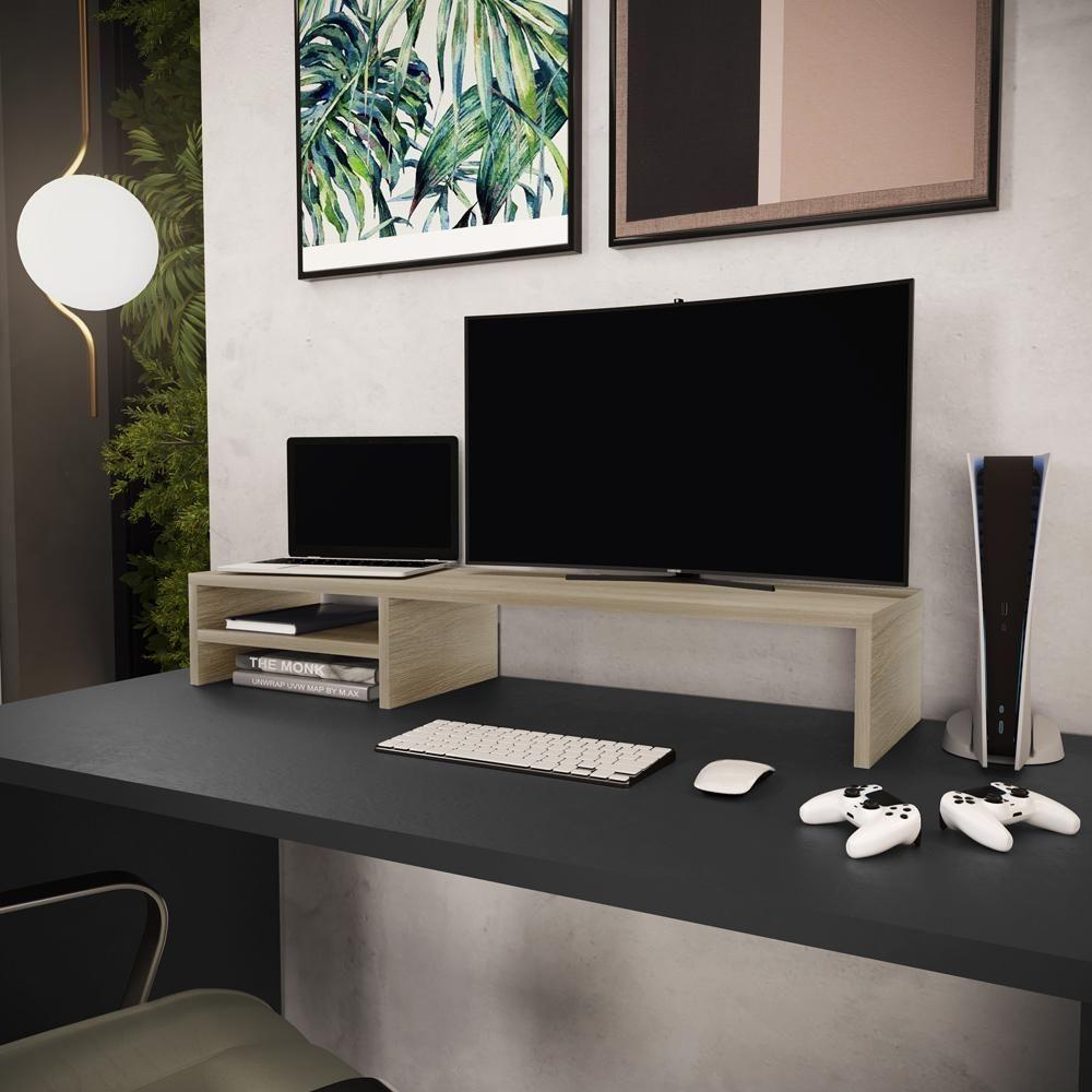 Suporte Para Monitor Stand Home Office Lap 90 Cm L03 Amadeirado - Lyam - 5