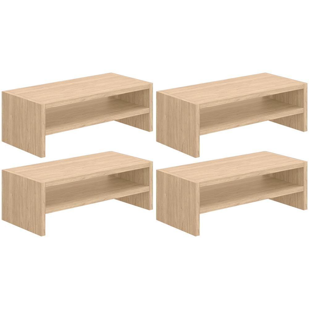 Kit 04 Suportes Para Monitor Stand Home Office Lap 63 Cm L03 Amadeirado - Lyam - 1