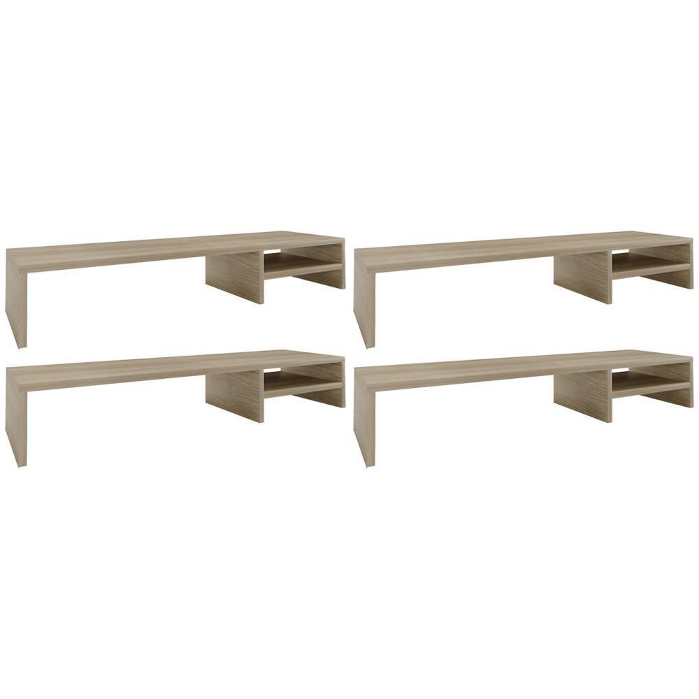 Kit 04 Suportes Para Monitor Stand Home Office Lap 90 Cm L03 Amadeirado - Lyam - 1