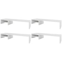Kit 04 Suportes Para Monitor Stand Home Office Lap 90 Cm L03 Branco - Lyam - 1