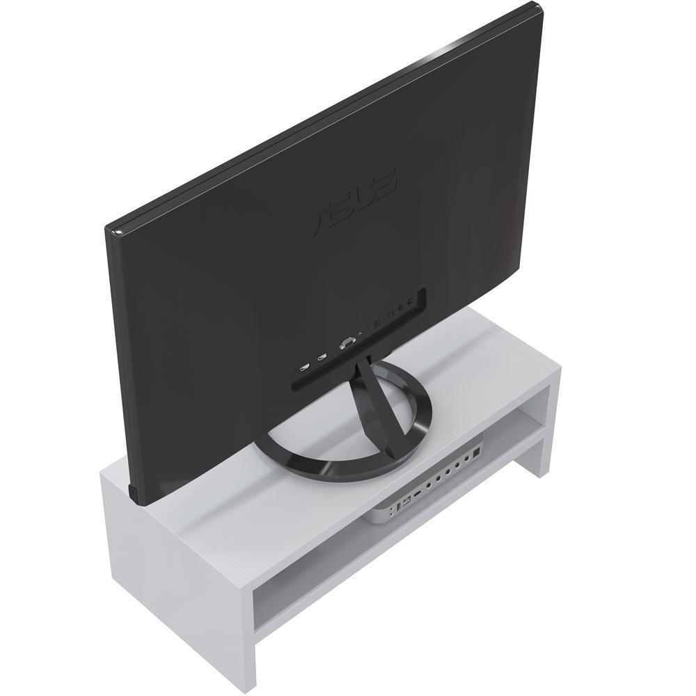 Kit 04 Suportes Para Monitor Stand Home Office Lap 63 Cm L03 Branco - Lyam - 7