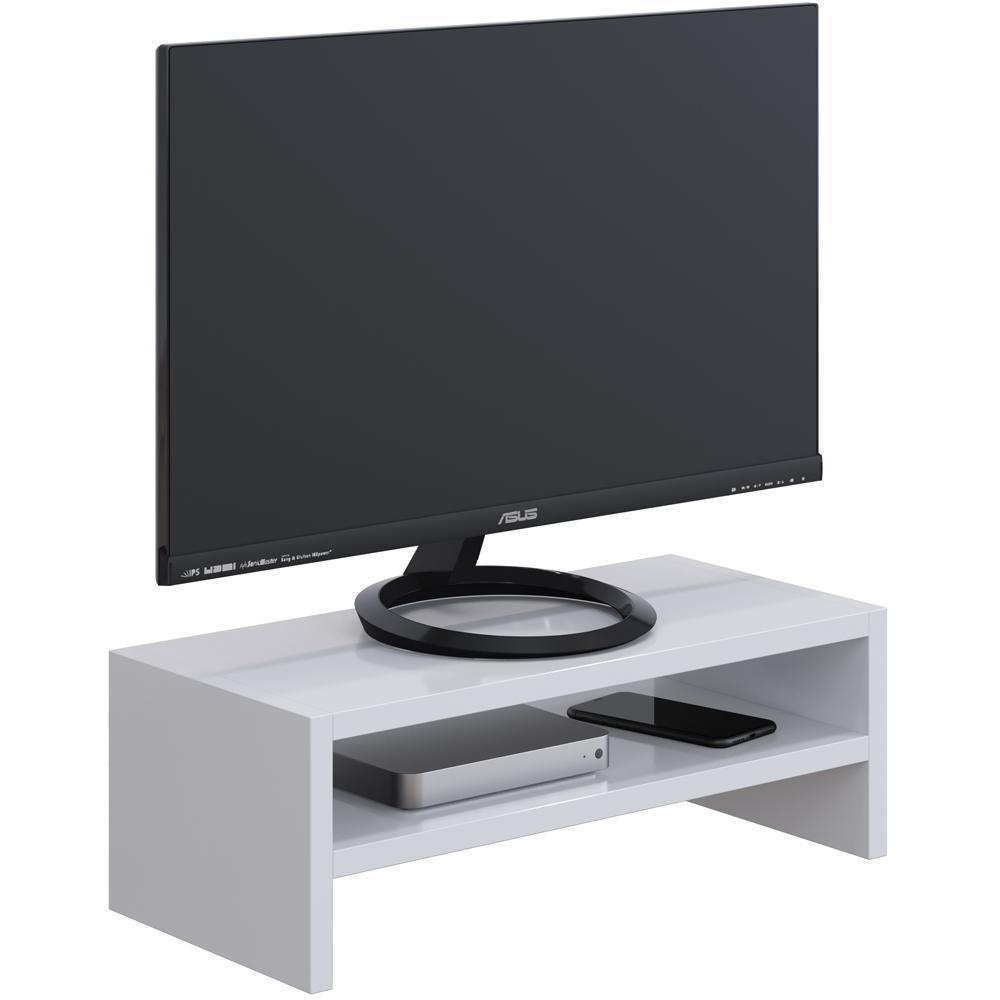 Kit 04 Suportes Para Monitor Stand Home Office Lap 63 Cm L03 Branco - Lyam - 8
