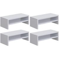 Kit 04 Suportes Para Monitor Stand Home Office Lap 63 Cm L03 Branco - Lyam - 1