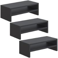 Kit 03 Suportes Para Monitor Stand Home Office Lap 63 Cm L03 Preto - Lyam - 1