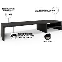 Kit 04 Suportes Para Monitor Stand Home Office Lap 90 Cm L03 Preto - Lyam - 9