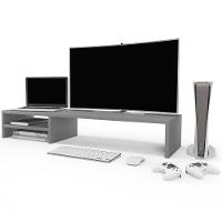 Kit 02 Suportes Para Monitor Stand Home Office Lap 90 Cm L03 Cinza - Lyam - 7