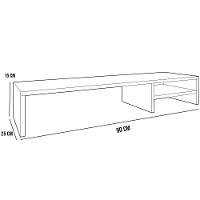 Kit 02 Suportes Para Monitor Stand Home Office Lap 90 Cm L03 Cinza - Lyam - 9