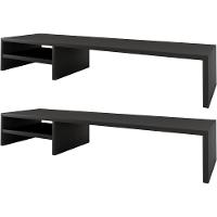 Kit 02 Suportes Para Monitor Stand Home Office Lap 90 Cm L03 Preto - Lyam - 1