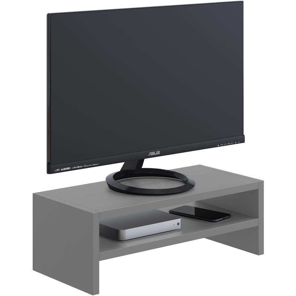 Kit 03 Suportes Para Monitor Stand Home Office Lap 63 Cm L03 Cinza - Lyam - 4
