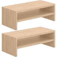 Kit 02 Suportes Para Monitor Stand Home Office Lap 63 Cm L03 Amadeirado - Lyam - 1