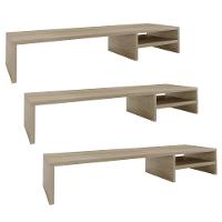 Kit 03 Suportes Para Monitor Stand Home Office Lap 90 Cm L03 Amadeirado - Lyam - 1