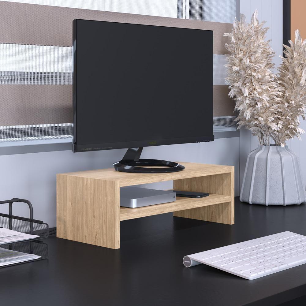 Kit 03 Suportes Para Monitor Stand Home Office Lap 63 Cm L03 Amadeirado - Lyam - 8