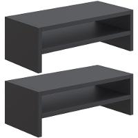 Kit 02 Suportes Para Monitor Stand Home Office Lap 63 Cm L03 Preto - Lyam - 1